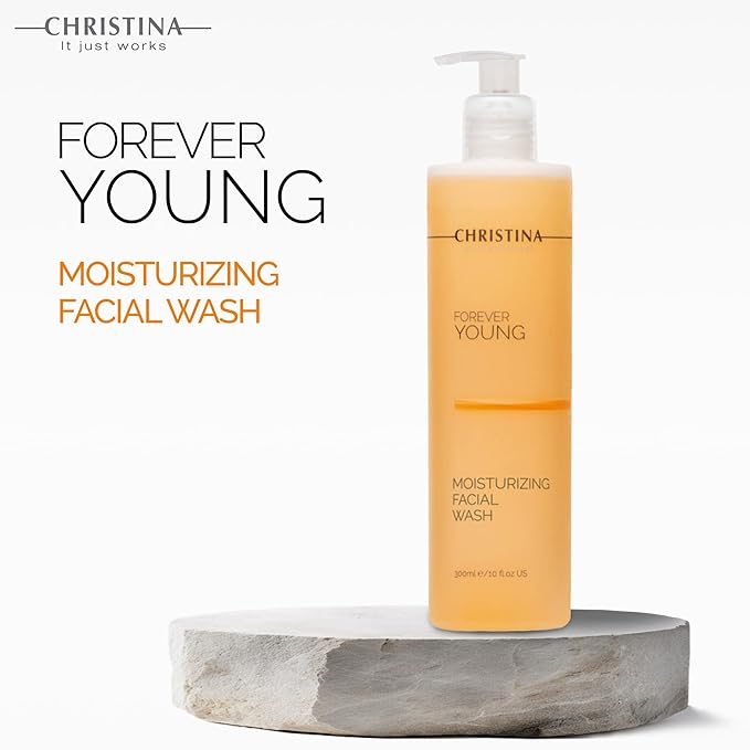 -CHRISTINA- Forever Young Moisturizing Face Wash - 300ml - Gentle Cleansing Botanical Based Facial Cleanser - Suitable for Combination, Normal and Oily Skin Types