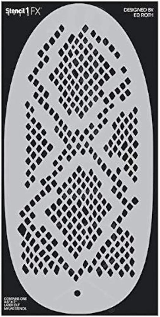 Stencil1FX - Snakeskin Eye Makeup Stencil for Costumes, Dress Up, Halloween, Cosplay, Arts, Face Painting