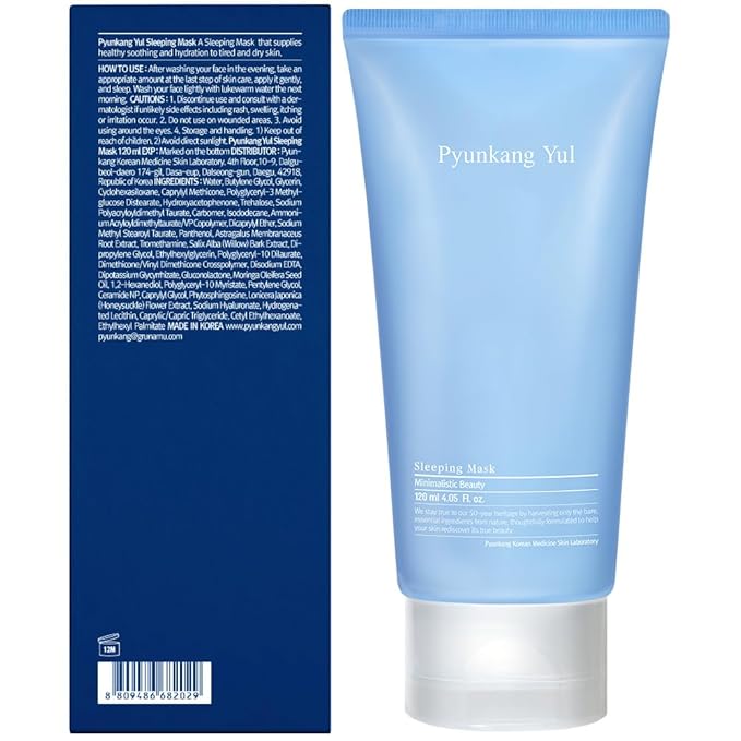 Pyunkang Yul PKY Sleeping Mask for Creating Moisture Barrier during Night, Ceramide and Hyaluronic Acid for Skin Hydration, Zero Irritation, Korean Skincare (4.05 Fl. Oz, 120ml)