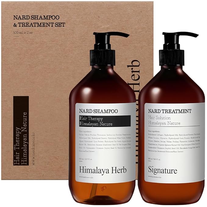 Hair Gift Set - Signature Shampoo & Conditioner Set 33.8 Fl. oz. (2×16.9 Fl. oz.) / 6 Hydrolyzed Proteins, 11 Amino Acids & 5 Plant Oils/Smooth & Shiny Hair