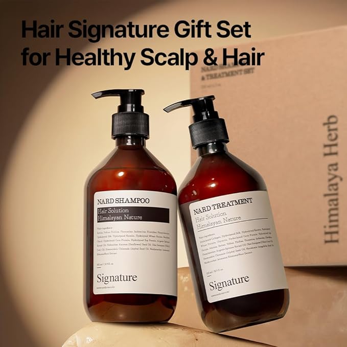 Hair Gift Set - Signature Shampoo & Conditioner Set 33.8 Fl. oz. (2×16.9 Fl. oz.) / 6 Hydrolyzed Proteins, 11 Amino Acids & 5 Plant Oils/Smooth & Shiny Hair