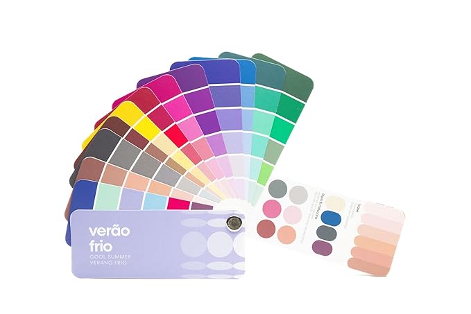 Multilingual Cool Summer Palette Color Fan by Studio Immagine, Personalized Color Guide for Cost Saving, Smart Shopping, Outfit & Wardrobe Planning; Verano Frio/Verao Frio