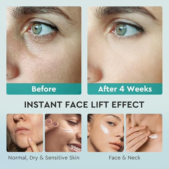 Elvira Retinol Anti Aging Face Moisturizer- Collagen Cream With Stem Cell & Hyaluronic Acid, Instant Face Lift Cream for Skin Tightening and Firming, Wrinkle Smoother for Women & Men, 1.85 Fl Oz