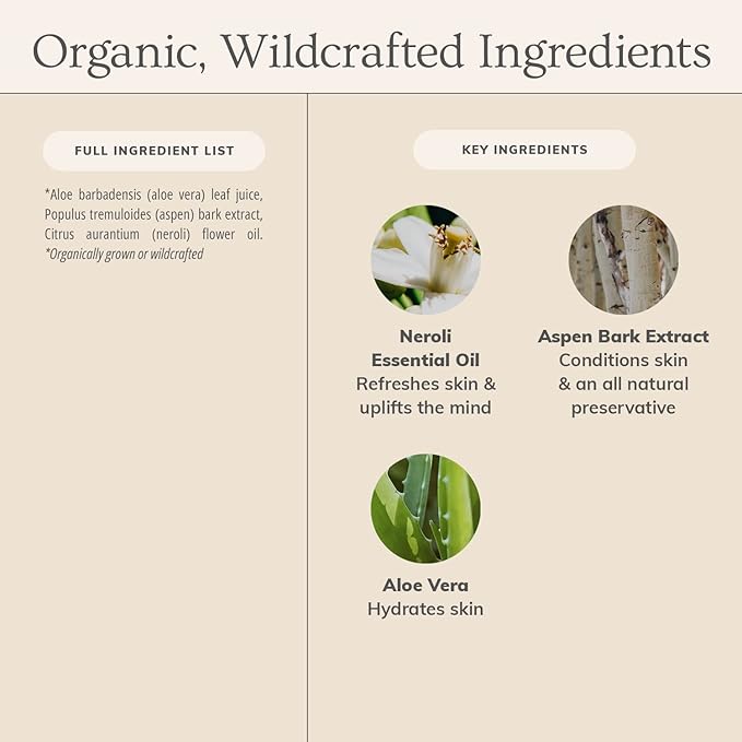 Annmarie Skin Care Neroli Toning Mist - Hydrating Organic Aloe Vera Infusion, Refreshing & Soothing Toner for Dry, Dull Skin, Suitable for All Skin Types (50mL, 1.7 fl oz)