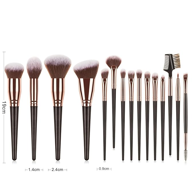 Makeup Brush 15Pcs Eye And Face Professional Makeup Brush Set, makeup brushes with lash comb, Makeup Brushes soft makeup brushes set, Eye Shadow Brush With Storage Bag and 5 beauty eggs