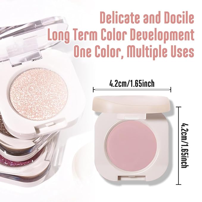 Matte Eyeshadow Palette Makeup for Older Women, Matte Nude Pink eyeshadow For Green Blue Eyes, Holographic Multichrome Cream Iridescent Single Monochrome Eye Shadow Makeup