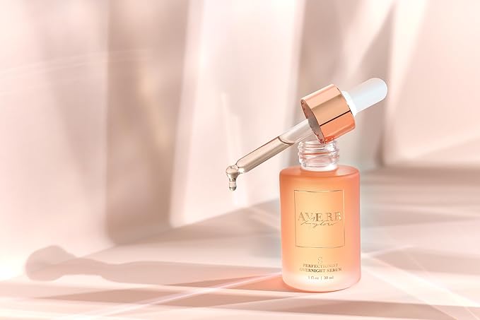 Averr Aglow Perfectionist Overnight Serum, Organic Skincare Solution, Facial Night Serum