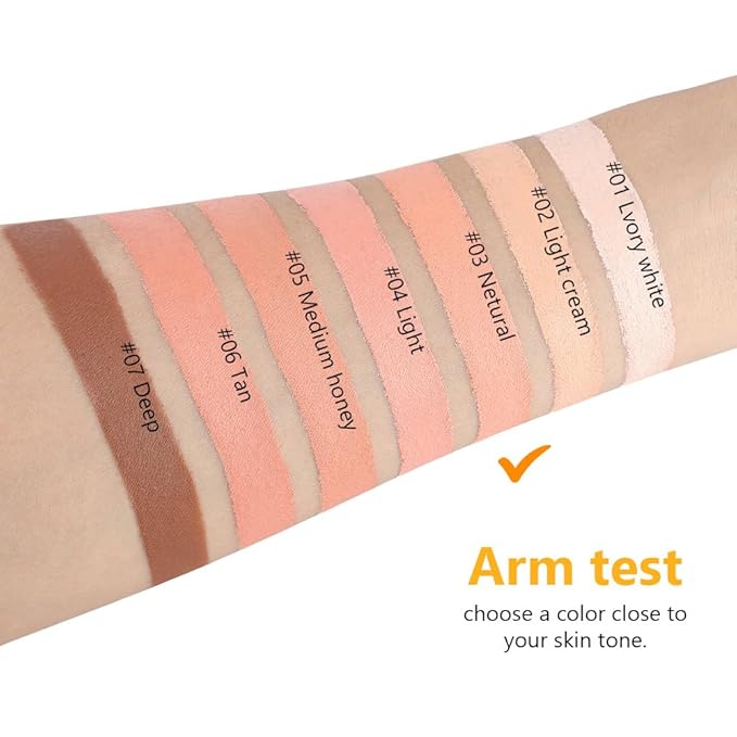 Kaely Pot Concealer Full Coverage Set, Under Eye Brightener Color Correcting Concealer for Dark Circles, Waterproof Foundation Face Makeup Brush Kit, Eye Ring Corrector de ojeras, 03 NETURAL