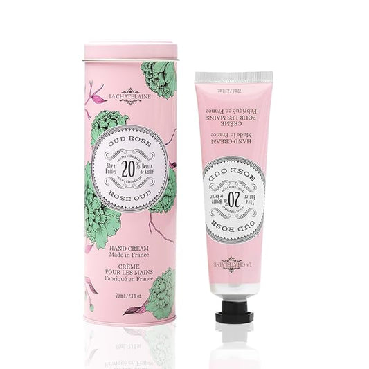 La Chatelaine Shea Butter Hand Cream, Made in France, Natural and Organic Ingredients, 70ml / 2.3 oz, Gift Tin, Shea
