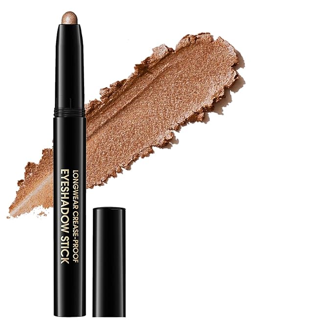 Matte Cream Eyeshadow Stick, Waterproof Eye Shadow Stick, Long-Lasting and Blendable High Pigmented Single Eyeliner Makeup for Women, 1 Caramel