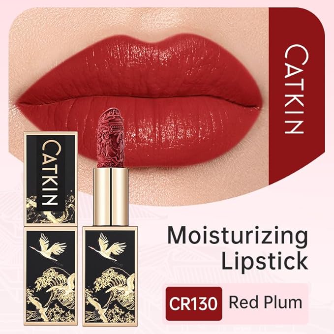 Catkin Lipstick Gift Set for Women, Full Coverage Moisture Sheer Finish, Long Lasting Weightless with Hydrating Smooth Creamy Texture 0.13 oz x 3pcs