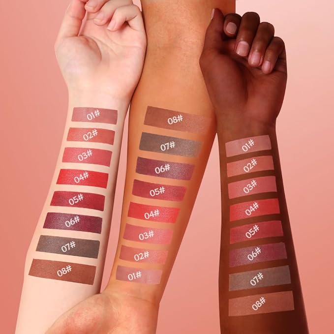 Warm Rosewood Matte Lip Liner Pencil – Smooth & Moisturizing Lip Pencil for Precise Contour, Rich Color Payoff, Lightweight Everyday Lip Makeup, Twist-Up Design,03#