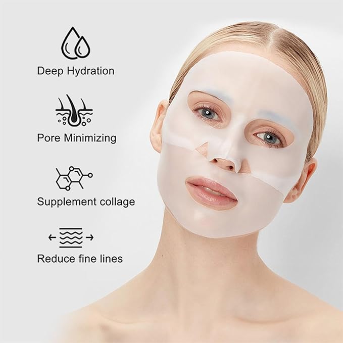 EJV Bio-Deep Collagen Face Mask, Overnight Deeply Hydrate, Korean-style Ultimate Skincare, Suitable for Ladies' Delicate Skin Care, Pore Minimizing, Firm Skin (4PCS)