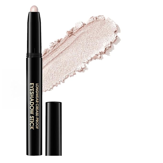 Matte Cream Eyeshadow Stick, Waterproof Eye Shadow Stick, Long-Lasting and Blendable High Pigmented Single Eyeliner Makeup for Women, 6 Oyster