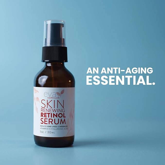 Retinol Serum for Face with Hyaluronic Acid & Vitamin E - For Anti-Aging, Fine Lines, Wrinkles, Resurfacing, Acne Marks and Scars, Skin Brightening, Dark Spot Correction Night Serum - 1oz