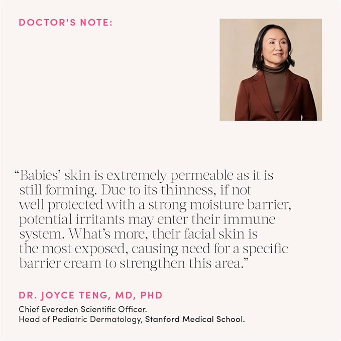 Evereden Tri-Water Baby Face Cream: Clean & Vegan Cooling Baby Cream Kids Face Lotion with Water from Glaciers, Aloe, & Coconut - Moisturize, Soothe, Refresh