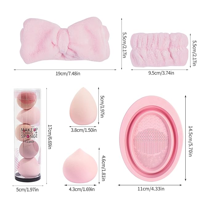 MAANGE Makeup Brushes 30 Pcs Makeup Kit, Multi-functional Makeup Tool Set with 20 Pcs Makeup Brush Foundation Brush Make up Brushes Set with Bag,Pink