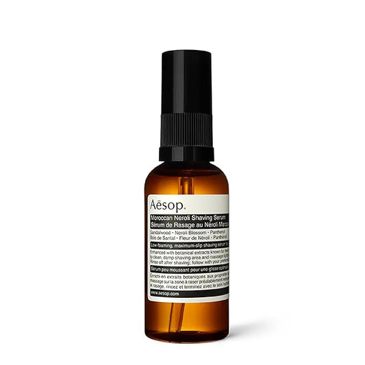 Aesop Moroccan Neroli Shaving Serum | Razor Bump Treatment | Calms and Softens Skin | Maximum Slip For Razor-Close Shave | 60 mL / 2 oz