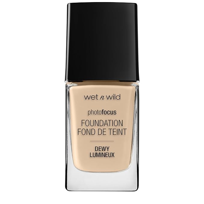 wet n wild Photo Focus Dewy Liquid Foundation Makeup, Porcelain 0.95 Fl oz