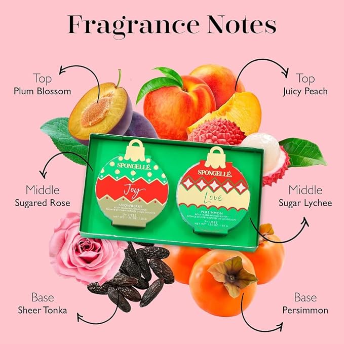 Spongelle Deck the Halls Holiday Ornament Gift Set