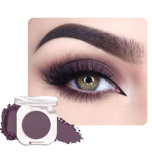Single Matte Eye Shadow Palette Makeup, Eggplant Matte Eyeshadow for Women, Monochrome Eye Shadow Makeup, Pigmented Waterproof Sombras Para Ojos, Vegan, Talc, Paraben & Cruelty Free, 15