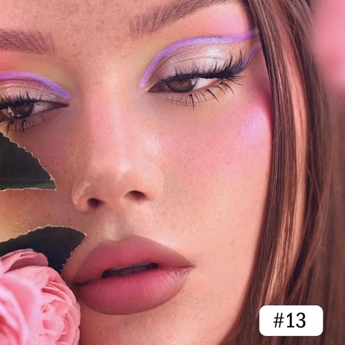 evpct Purple Eyeliner Pencils for Eyes, Voilet Lavender Purple Colored Eye Liner Pencil Makeup Waterproof Smudge Proof, Colored Gel Waterline Eyeliner Liquid, Face Eye Paint Stick Halloween Makeup 13