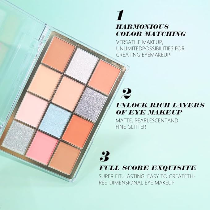 Nude Silver Brown Eyeshadow Palette,Natural Neutral Soft Small Cream Light Colors Eyeshadow Palette,Eye Shadow Palette Long Lasting Naturing-Looking Make Up Pallets for Women,Vegan