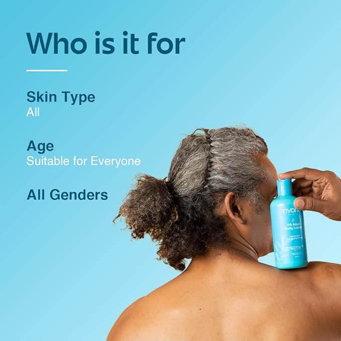 RIVONA NATURALS Hyaluronic Acid Body Lotion with Vitamin E & Jojoba |Deep Hydrating Moisturizer for Dry Skin, Lightweight, Non-Greasy, Nourishing Body Cream for Daily Skincare & Long-Lasting Moisture