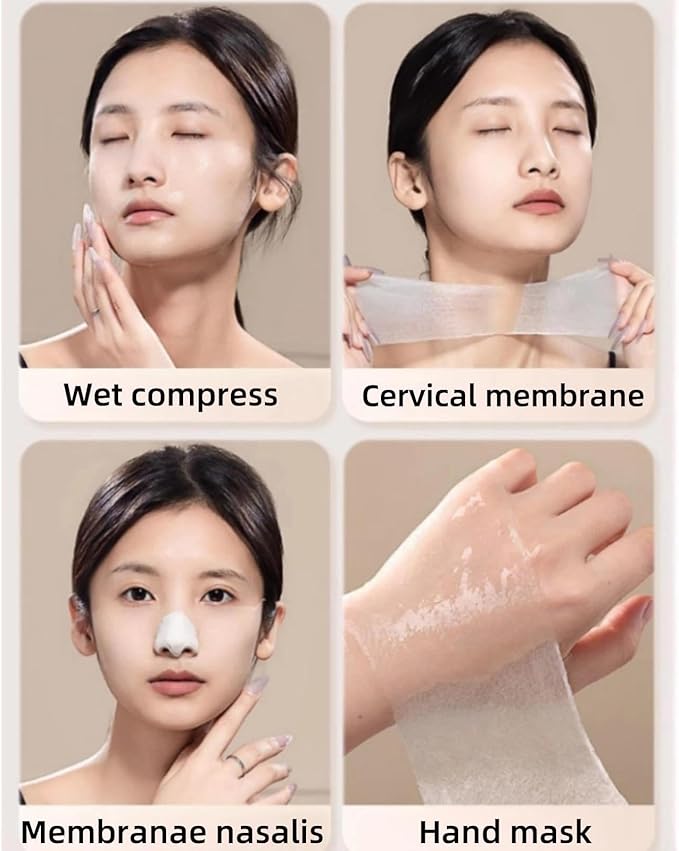 Hypoallergenic Stretchable Cotton Pads 200 Count - Moisturizing Facial Makeup Remover Pads for Sensitive Skin, Plastic Case