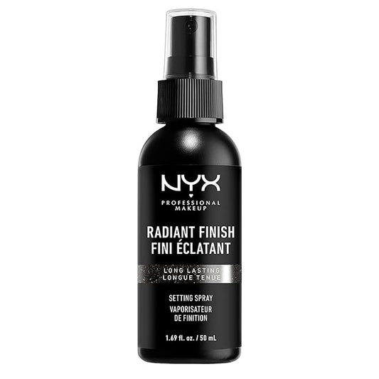 NYX PROFESSIONAL MAKEUP Makeup Setting Spray - Radiant Finish, Long-Lasting Face Mist with Micro Pearls, Vegan Formula