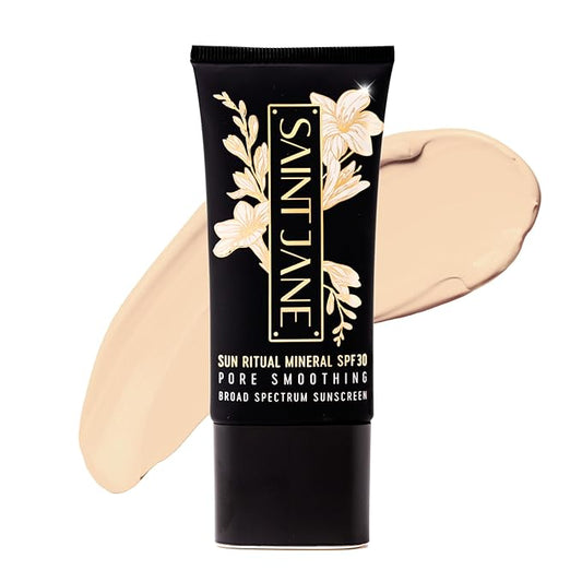 SAINT JANE - Luxury Sun Ritual - Pore Smoothing SPF 30 Mineral Sunscreen | Luxury, Floral-Infused, Clean Skincare (1.7 oz | 50 ml)