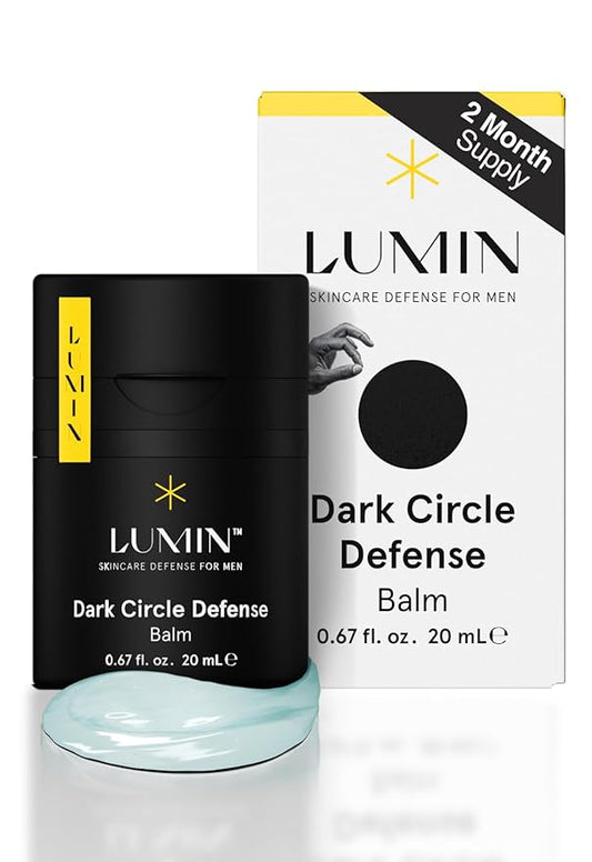 Lumin Men’s Dark Circle Defense Balm – Hydrating Eye Cream with Caffeine & Niacinamide, Korean Skincare for Men, Reduces the Look of Puffiness, Fine Lines & Dark Circles, Daily & Night Use, 20ml