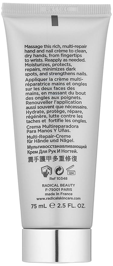 Radical Skincare Hand & Nail Multi Repair Creme - Provides Moisture & Fights Aging | Strengthens Nails & Cuticles | For All Skin Types Including Sensitive Skin | Cruelty & Paraben Free (2.5 Oz)