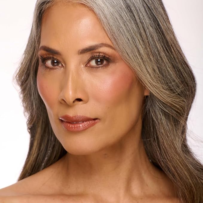 Mini Blush + Brighten Highlighter Duo, Lightweight Blendable Shimmer Blush, High Pigmented Makeup Powder Palettes, Cruelty Free - Don't Hurry, Be Happy!