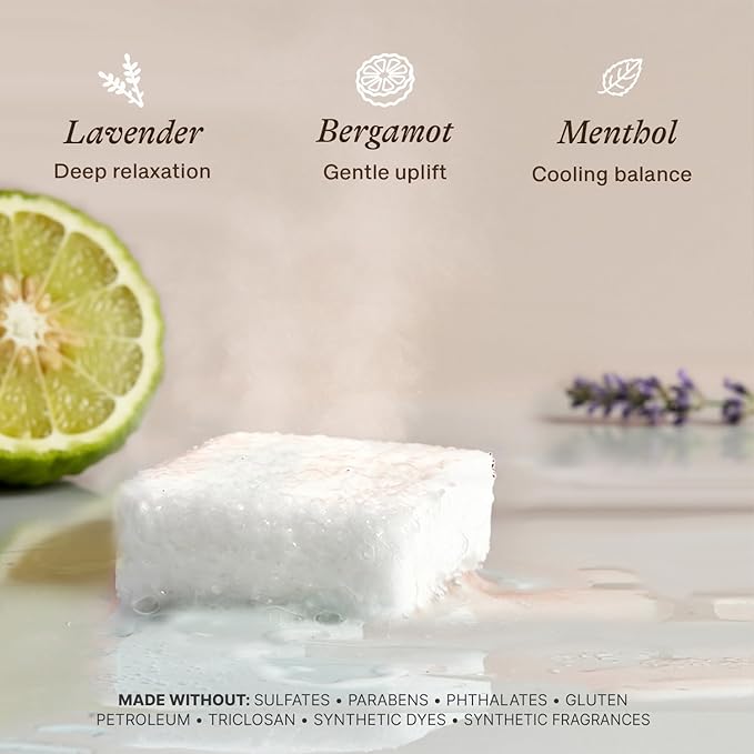 Lavender Shower Steamers Aromatherapy – USA Made with Bergamot Essential Oil, Large Shower Tablets for Women & Men, Christmas Spa Gifts for Her, Stress Relief & Relaxing Calming Pamper Gifts