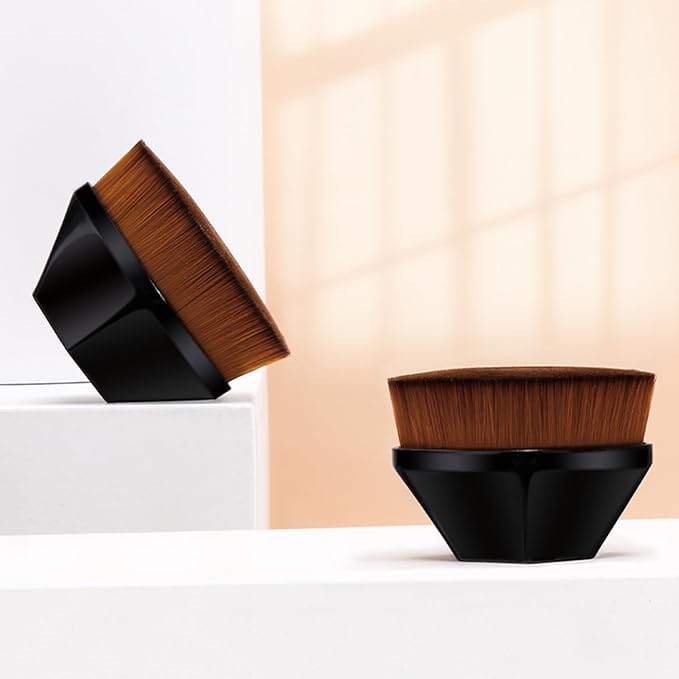 DUcare Self Tanner Brush, Large Tanning Foundation Brush for Face and Body, Kabuki Tan Applicator for Smooth and Even Coverage with Protective Case