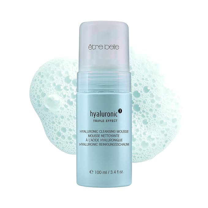 êb être belle Cleansing Foam with Hyaluronic Acid 3D, Skin Care for Women, Lightweight Hydrating Foam Cleanser & Betaine, for All Skin Types, 100 mL