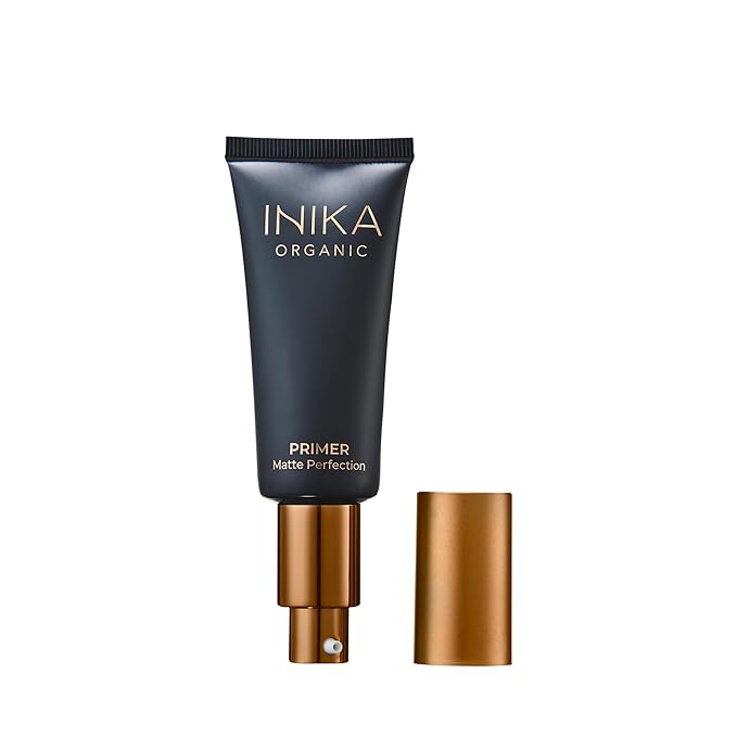 INIKA Organic Matte Perfection Primer | Minimise Pores, Smooth Skin, Reduce Oil. Lightweight Mattifying Primer. Skincare Infused to Reduce Signs of Ageing. 100% Natural + Vegan Formula. 30mL