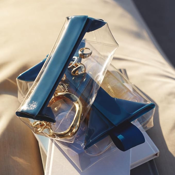 Cadence Parcel - Clear Dopp Kit with Magnetic Closure - Durable and Leak-Resistant Travel Toiletry Kit - TSA-Compliant & Modular Design - Hygiene Bag for Travel Essentials - .5 Qt - Pebble