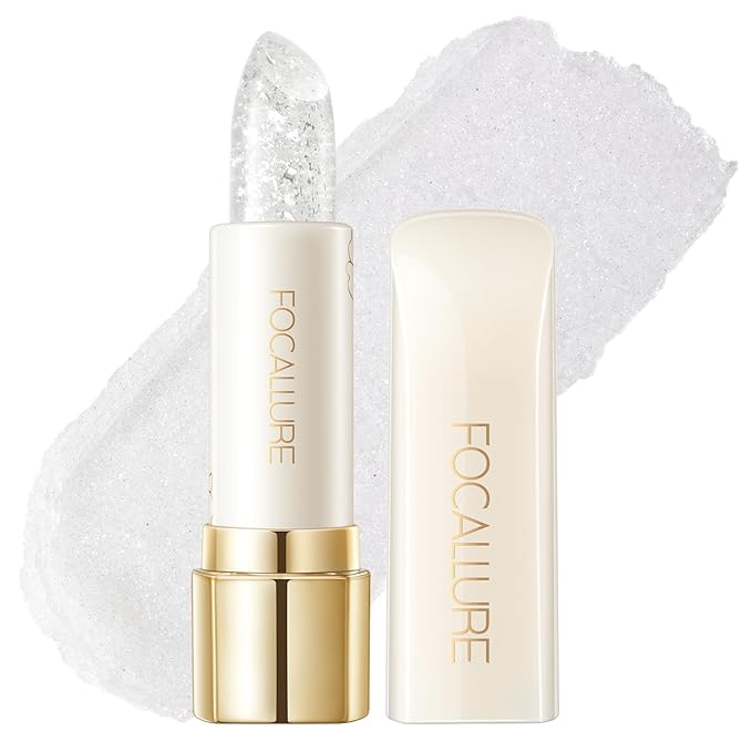 FOCALLURE Moisturizing Lipstick,Transparent Lip Balm,Hydrating Clear Lip Balm with Creamy Texture,Long Lasting Lip Stain,Rock Crystal Quartz