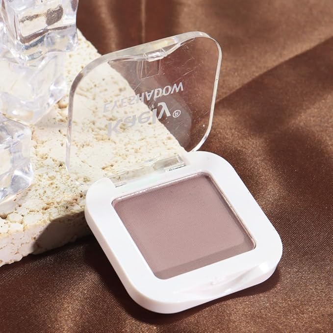 Kaely Taupe Single Eyeshadow Makeup, Blendable Neutral Powder Eye Shadow for Older Women, Lavender Plum Purple Mauve Matte Eyeshadow Palette for Green Eyes Pigmented Waterproof, sombras para ojos, 05