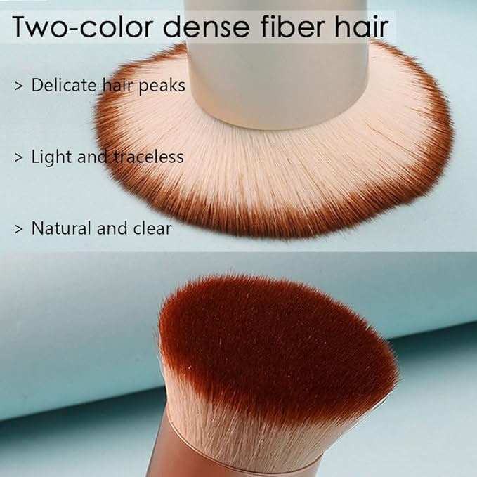 Makeup Foundation Brush with Powder Puff and Sponges, 15pcs Makeup Tool Set, Easily Blends Makeup Set for Liquid, Cream, and Powder, Reusable & Washable (Large, 15, Count)