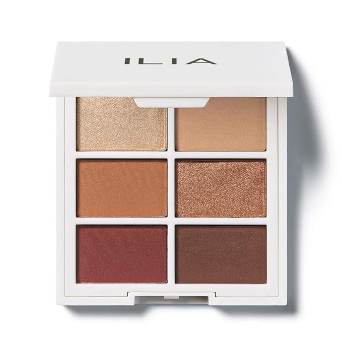ILIA - The Necessary Eyeshadow Palette | Talc-Free, Matte, Satin + Metallic Highly Pigemented + Blendable Finishes | Cruelty-Free, Vegan (Warm Nude, 6 x 0.05 oz | 1.5 g)