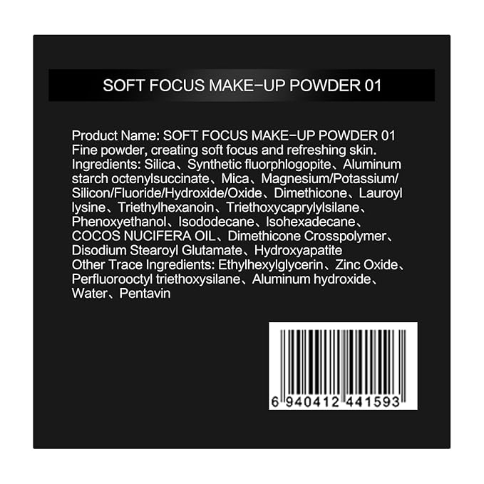 CARSLAN 1.0 Soft Focus Setting Powder + Black Magnet Setting Spray, All Day Longlasting Makeup Set