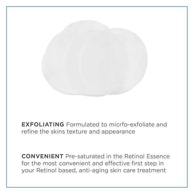 Consult Beaute - Regenerol - Retinol Exfoliating Facial Treatment Discs - Micro Exfoliation for Face - Smoother Skin - 60 Disposable Wipes (2Pack)