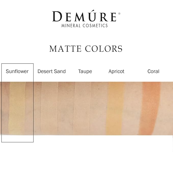 Demure Mineral Make Up (Sunflower) Eye Shadow, Matte Eyeshadow, Loose Powder, Eye Makeup, Professional Makeup
