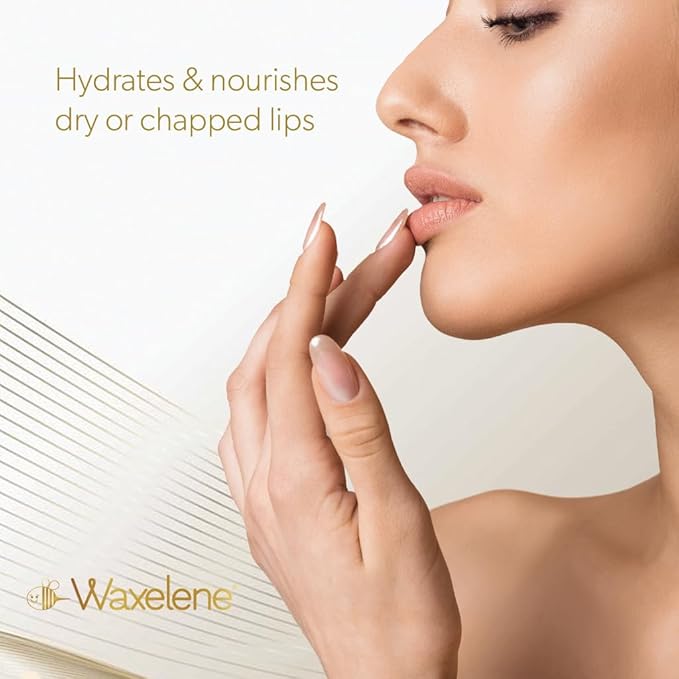 Waxelene Lavender Aerated Lip Balm Tin 4 Piece, Best Lip Balm Ever Organic Calming Multipurpose Ointment Baby Eczema Dry Skin Face Moisturizer