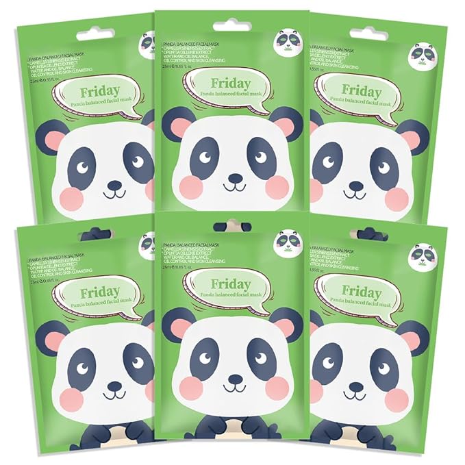 Kaely 6 Pack Animal Character Sheet Masks, Face Masks for Kids Teens Skin Care, Korean Soothe Facial Mask for All Skin Types, Girls Night Skincare Spa Party, Birthday Gifts for Women Men, Set05