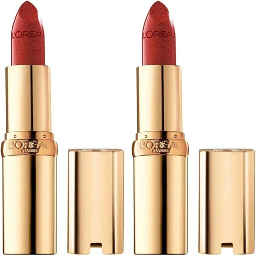 L'Oreal Paris Colour Riche Original Creamy, Hydrating Satin Lipstick with Argan Oil and Vitamin E, Blazing Lava, 1 Count (Pack of 2)