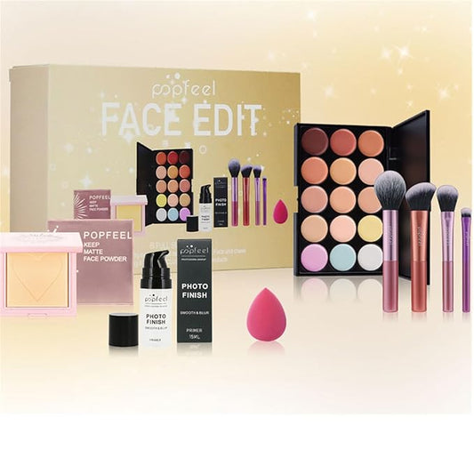 Face Makeup Kits for Women, Face Makeup Set for Beginners, Christmas Day Gifts Set for Women Girls, Makeup Essential Bundle with Face Powder